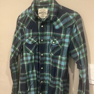 Aeropostale Men’s Large cowboy snap button shirt